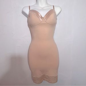 Assets by Spanx body smoother beige dress smoother size Medium